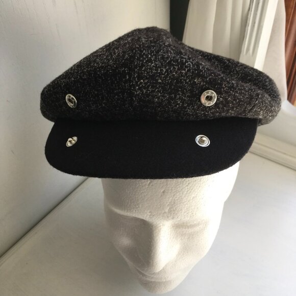 Jamont Black Tweed Paper Boy Cap - Picture 8 of 8
